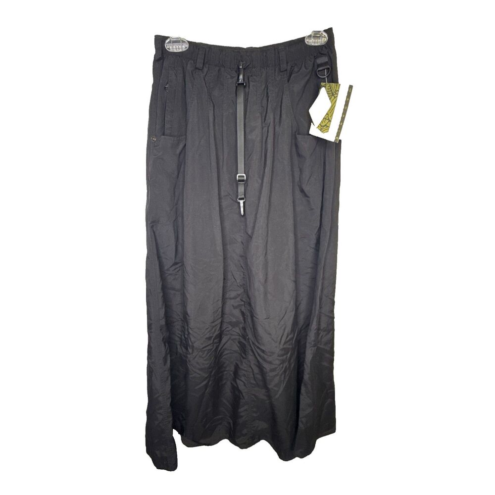 NWT Macabi Travel Skirt Womens Small S Black Slim Long Nylon Outdoor Hiking Trai